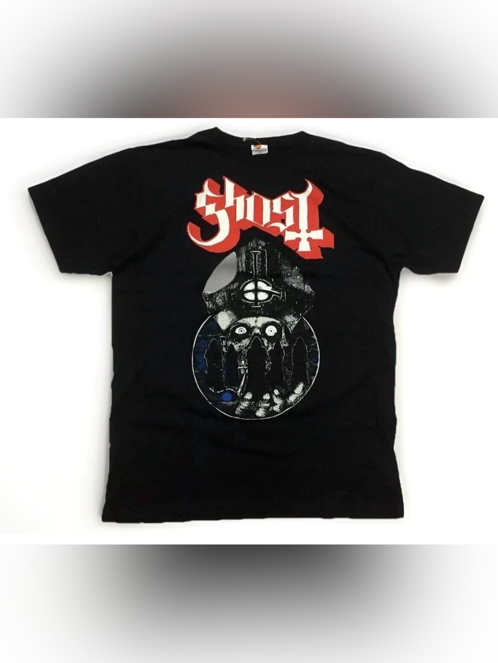 Vintage Ghost T-Shirt Size XL Black Rock Punk Y2K Music Sweden Metal Tee